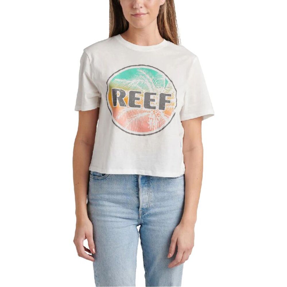 Reef Womens Dani Cropped Graphic T-Shirt, NWT
